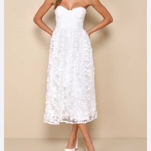 Lulu's Ivory Floral Formal Dress Small‎